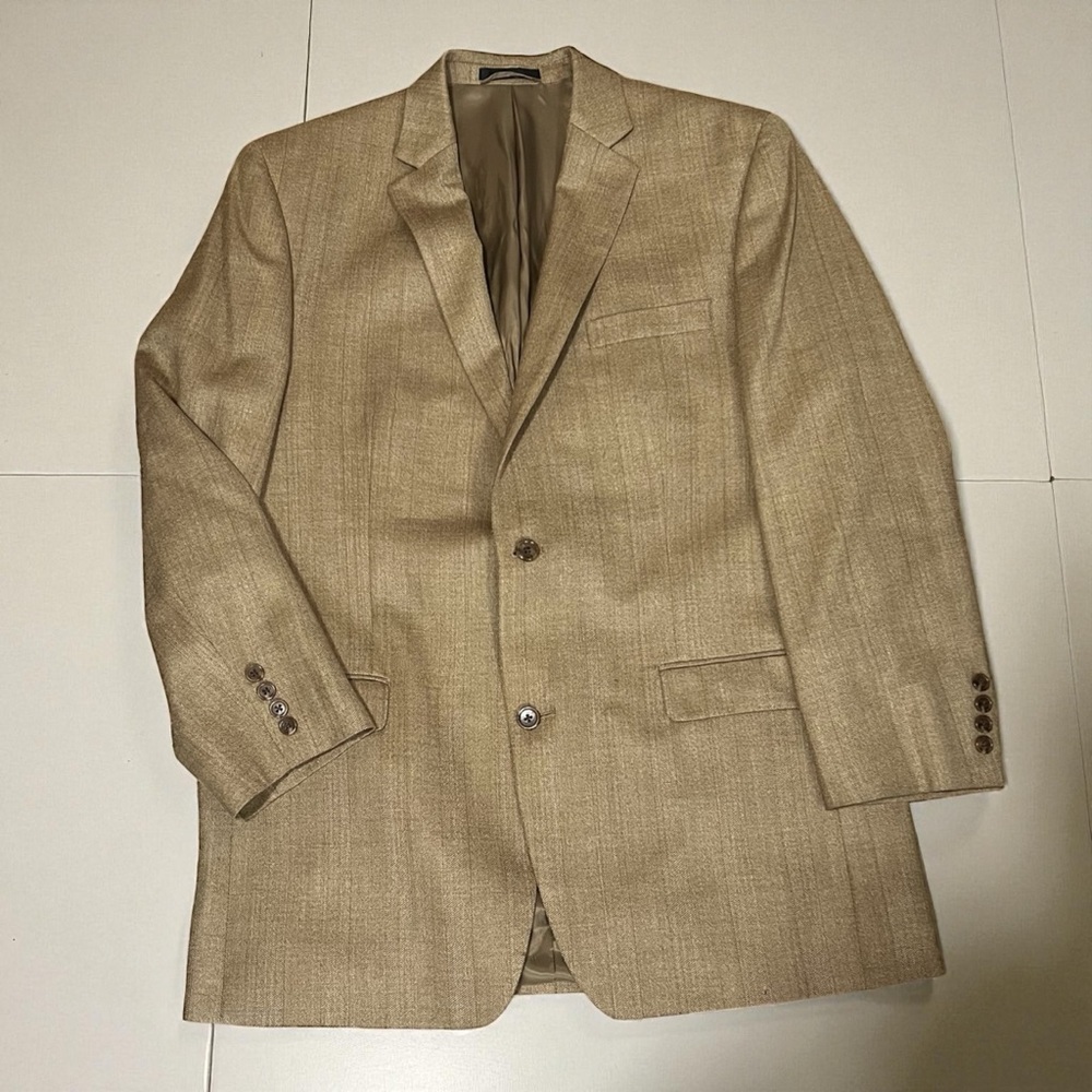Bobby Jones Classic Tan Men's Blazer Silk & Wool Blend Size 42L